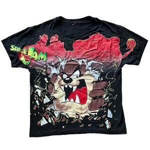 Vintage 90s SPACE JAM Looney Tunes All Over Print T Shirt